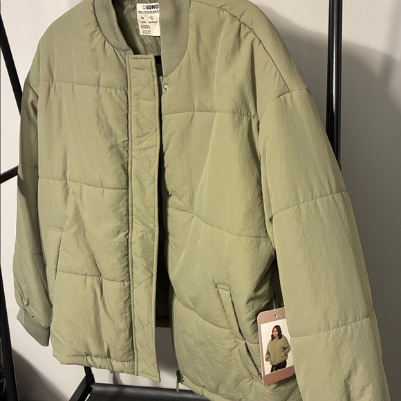 Ci Sono Olive Bomber Jacket - Picture 2 of 2
